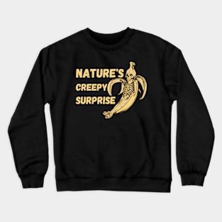 Banana Skeleton - Nature's Creepy Surprise Crewneck Sweatshirt